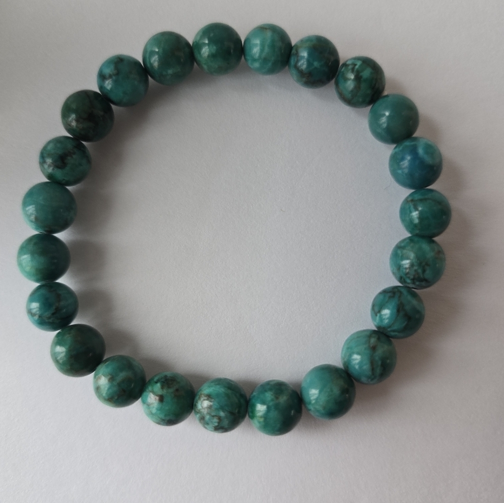 7-8mm Blue Apatite bracelet - Picture 4 of 9